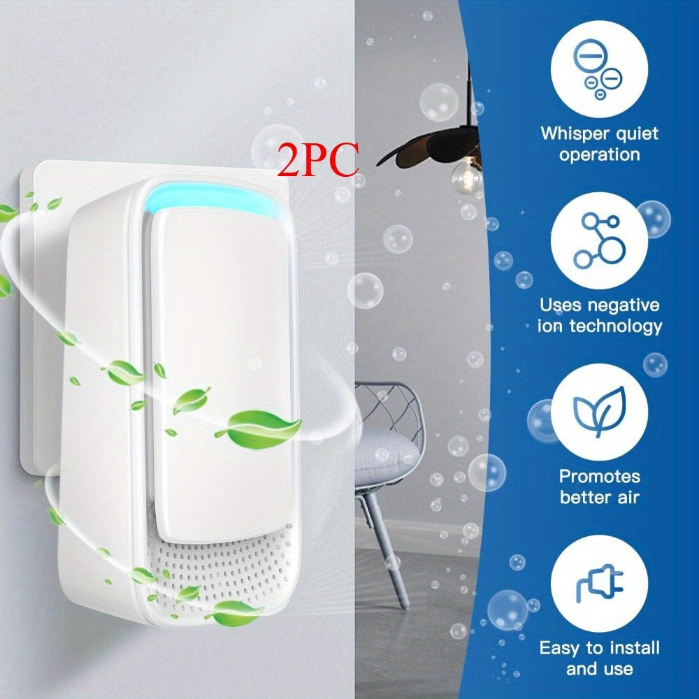 Plug-In Air Purifier Ionic – Filterless & Silent Odor Neutralizer for Home, Pets, Office & Gym, Compact 24/7 Fresh Air, Zero Maintenance, Space-Saving Design, Ideal Gift (2 or 6 Pack)