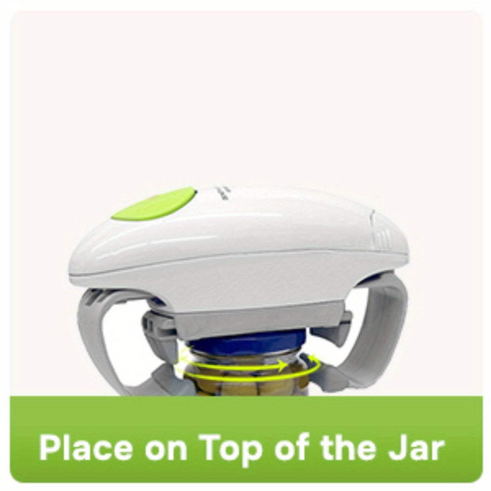 Electric Jar Opener & Bottle Opener – One-Touch Automatic Lid Opener for Arthritic Hands, Seniors & Weak Grip, Battery Operated, Heavy Duty