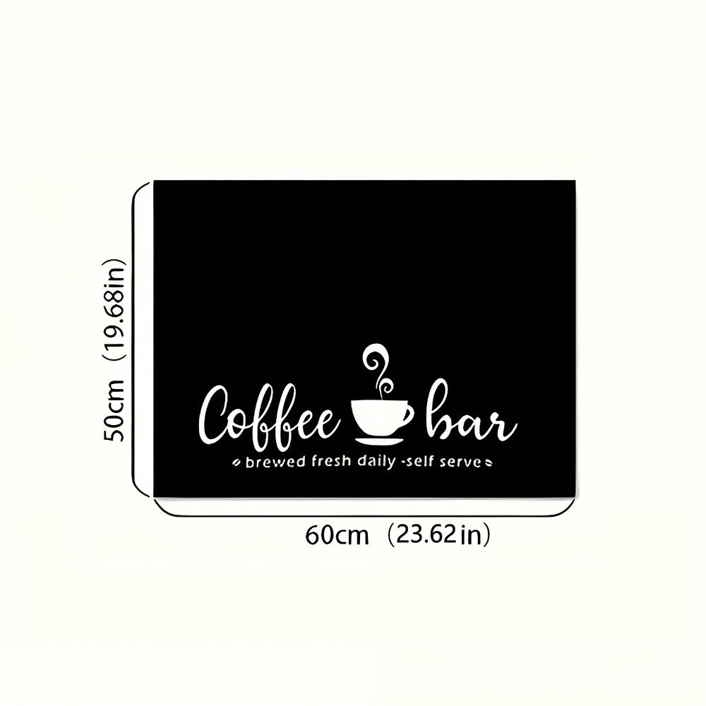 Coffee Bar Mat & Dish Drying Mat – Bohemian Absorbent Kitchen Counter Mat for Coffee Machine, Espresso Station & Countertop
