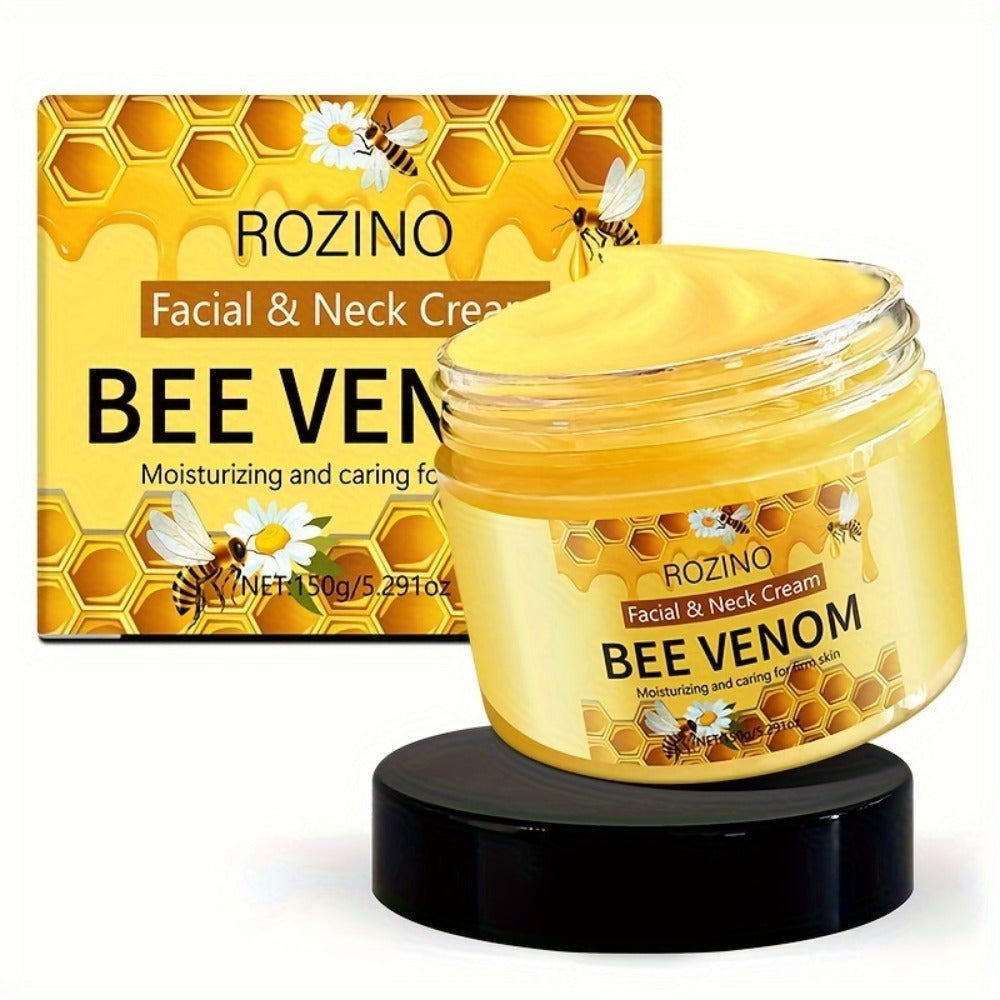 Bee Venom Face & Neck Lifting Firming Cream 150g with Hyaluronic Acid & Vitamin E – Anti-Aging Moisturizer for Tightening, Hydrating & Smoothing Skin
