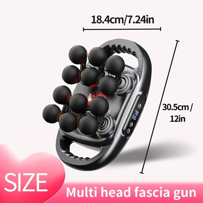 Massage Gun for Deep Tissue Relief – Cordless Percussion Massager with 9 Speeds & 9 Modes, Multiple Heads for Back, Neck, Shoulders, Legs & Feet | Gift for Dad & Mom