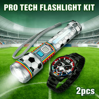 High-Intensity Flashlight + Business Wristwatch