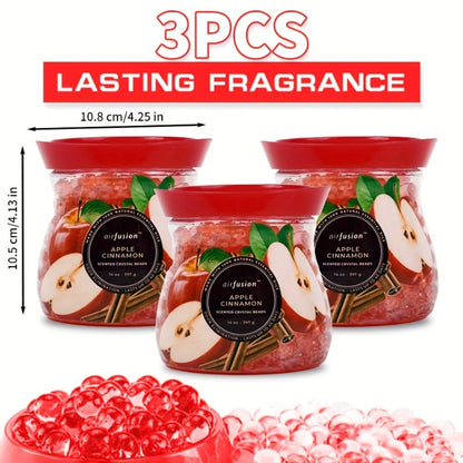 Air Freshener Scented Beads 3-Pack – Long-Lasting Fragrance Beads, Multi-Purpose Odor Eliminator for Home, Car, Closet, Bathroom & Office, Essential Oil Aromatherapy, 6 Scents Available