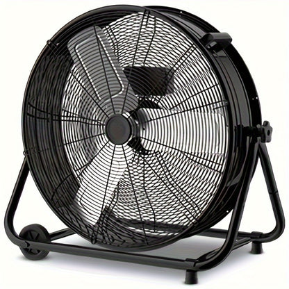 Industrial Drum Fan 24 & 30 Inch | High Velocity Floor Fan 9460-14000 CFM, 3-Speed Air Circulator with 180° Tilt for Warehouse, Garage, Workshop, Job Site & Large Space Cooling – Multiple Colors