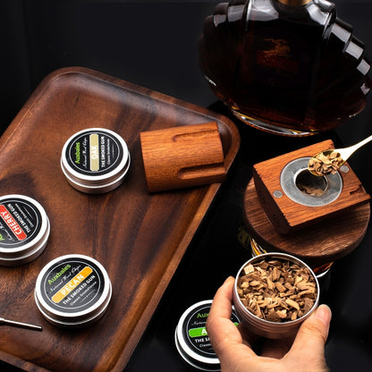 Whiskey Smoker Kit with 4 Wood Chip Flavors & Filters – Cocktail Smoker Set, Whiskey Gifts for Men, Dad, Birthday, Father's Day, Christmas (No Butane)