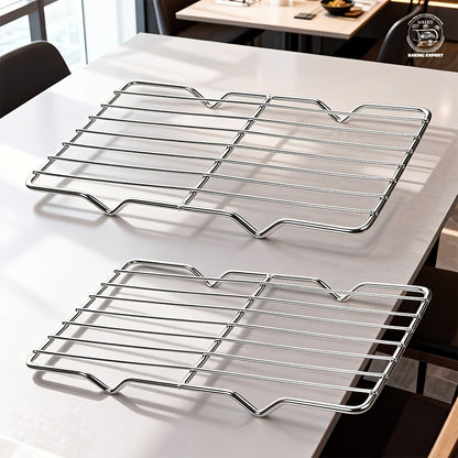 Cooling Rack 2pcs, Heavy Duty Carbon Steel Baking Rack for Cookies, Cakes and Roasting, Oven Safe Wire Rack for Grilling Turkey, Fits Standard Baking Sheet, for Home and Commercial Kitchen Use
