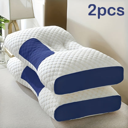 Neck Support Pillows 2 Pack Ultra Soft Premium Bed Pillows with Removable Machine Washable Covers Breathable Fabric for Deep Sleep Bedroom Home Decor Multiple Colors