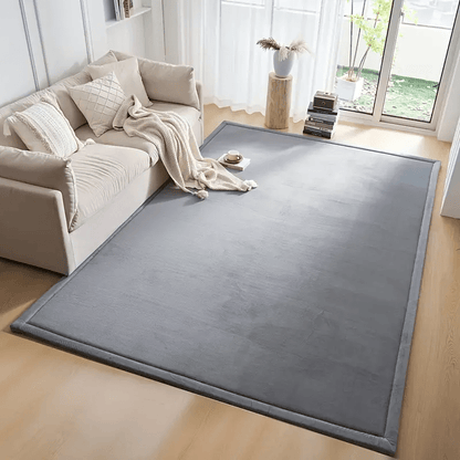 Memory Foam Area Rug Tatami Mat Non-Slip Coral Velvet Floor Mat for Living Room Bedroom Kids Playroom Yoga — Multiple Sizes & Colors