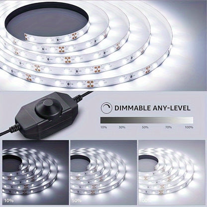LED Strip Lights 32.8ft 1200 LEDs Dimmable, 2835SMD 24V Ultra Bright Flexible LED Rope Light for Bedroom Kitchen Cabinet Under Cabinet TV Backlight Home Decor