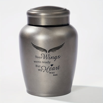Cremation Urn for Human Ashes Large 8.5 Inch Stainless Steel Burial Urn for Adult Male Female, Memorial Urn for Cremated Remains Holds Up to 180 LBS, Silver or Black