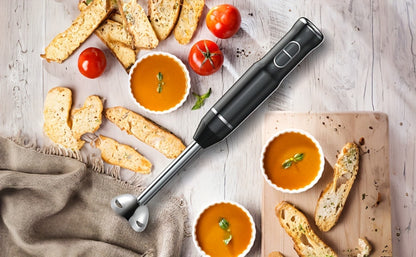 Immersion Blender 400W Handheld Stick Mixer with 2 Speeds & Turbo Mode 304 Stainless Steel Blades – Corded Hand Blender with Detachable Base for Soup Smoothie Puree Baby Food