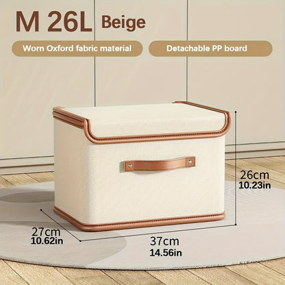 Foldable Storage Bins with Lids 2-Pack, Large Collapsible Clothes Organizer with Flip-Top Closure — Under Bed Storage for Bedroom, Closet, Dorm, Home & Travel | Multiple Sizes