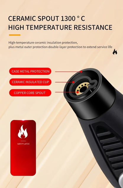 Torch Lighter Set Windproof Jet Flame with Safety Lock & Adjustable Flame - 10/15pcs Long Igniter for Candles, Grill, BBQ & Fireworks | Gift Box | 5 Colors
