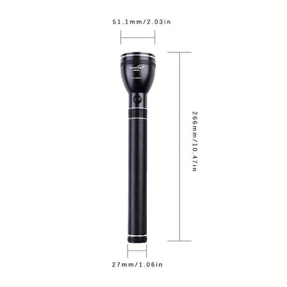 Rechargeable Flashlight 4000mAh Long Battery Life | High-Capacity Built-In Battery Outdoor Torch | Patrol Adventure Car Repair Emergency Camping Hiking Work Light