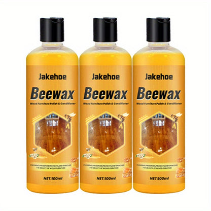 Beeswax Floor Cleaner & Polish - Natural Wood Floor Care Agent with Hydrogen Peroxide, Dust Prevention & Bright Polishing for Hardwood, Laminate & Tile Floors