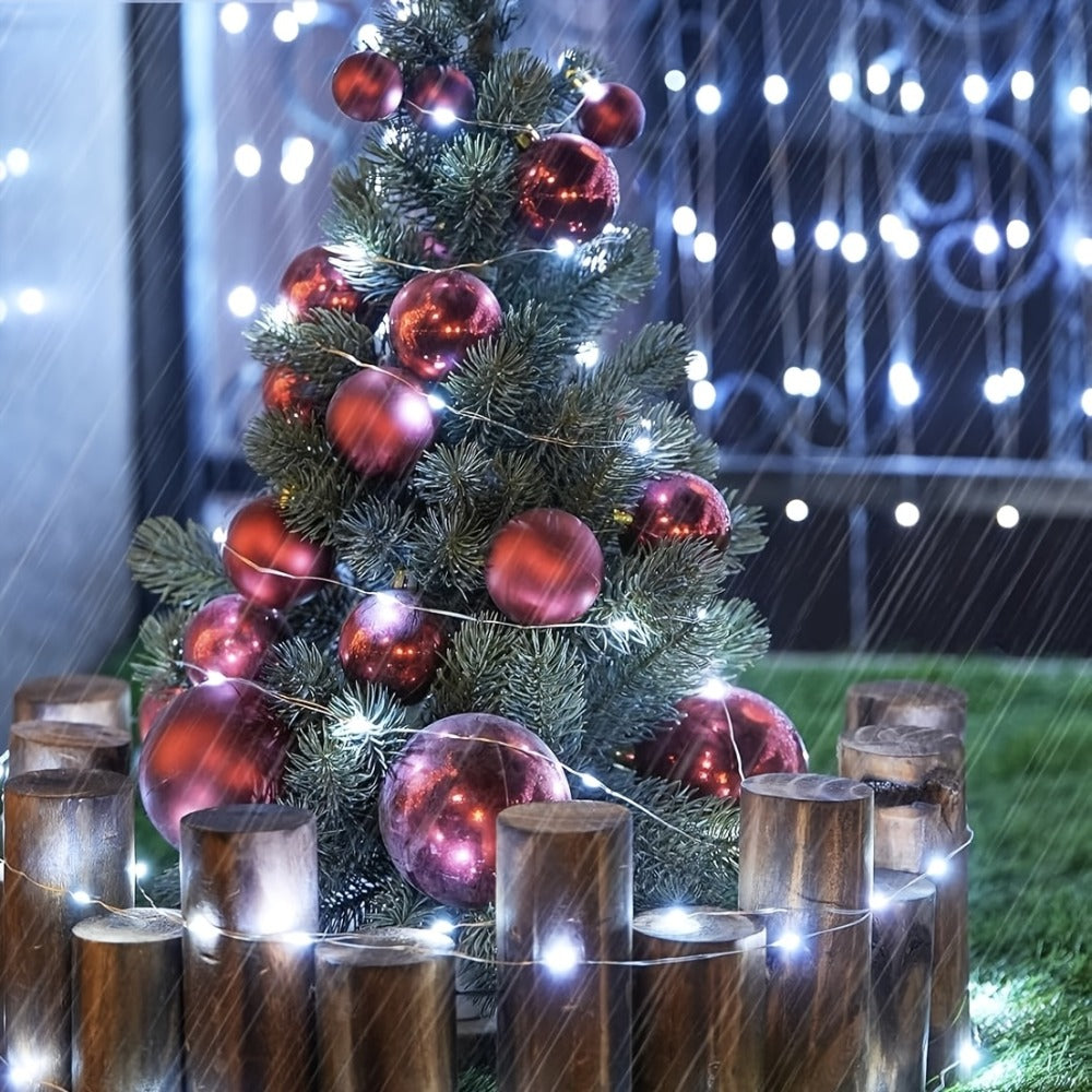 Solar Fairy String Lights Outdoor – 110 LED Copper Wire Solar Twinkle Lights with 8 Modes & Touch Control for Christmas Tree, Garden, Patio, Wedding & Party – 2, 4 or 8 Pack