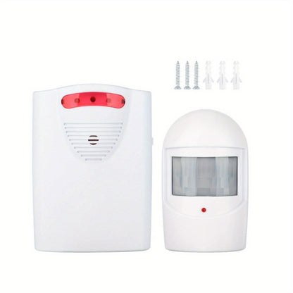 Wireless Driveway Alarm Motion Sensor, Infrared PIR Security Alert System 328ft Range 110dB Chime, USB Expandable Indoor Outdoor Detector for Home Garage Gate Mailbox Fence