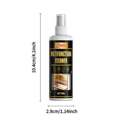 Calcium Carbonate Metal Cleaner Spray - Heavy Duty Oil Stain Remover for Stove Oven Cooktop, Polish & Restoration Formula with Sponge, 1.69oz