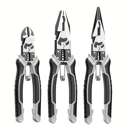 3pcs Pliers Set Diagonal Pliers Needle Nose Pliers Wire Cutter Multifunctional Electrician Hand Tools Heavy Duty Hardware Tool Kit