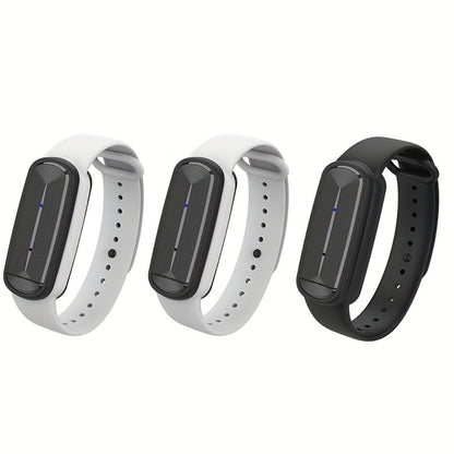 Ultrasonic Mosquito Repellent Bracelet 3-Pack – USB Rechargeable Intelligent Bug Repellent Wristband for Camping, Outdoor, Hiking & Travel, Waterproof Mosquito Control Bracelet for Adults & Kids