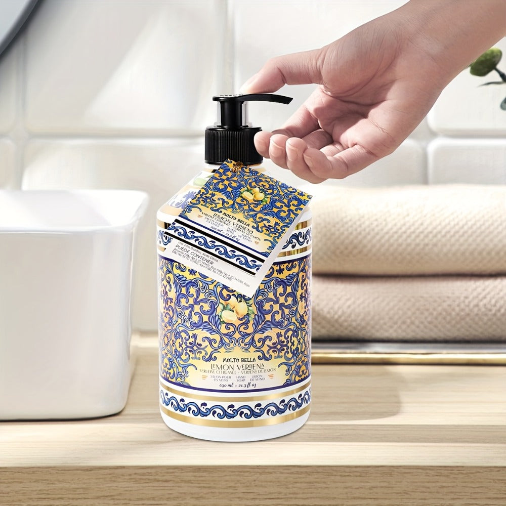 Liquid Hand Soap with Floral Press Bottle – 21.3 fl oz, Moisturizing Scented Hand Wash in Lavender, Grapefruit, Jasmine, Coconut Shea & More