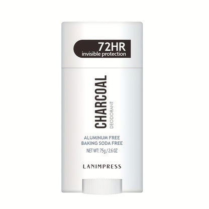Natural Deodorant Stick Aluminum Free Baking Soda Free 72HR Invisible Protection with Witch Hazel Shea Butter Unisex Sandalwood Lavender Peach Charcoal 75g