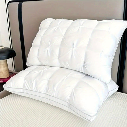 Hotel Quality Bed Pillows Ultra Soft Polyester Fill for Side Back Stomach Sleepers Machine Washable Luxury Sleep Pillow Set