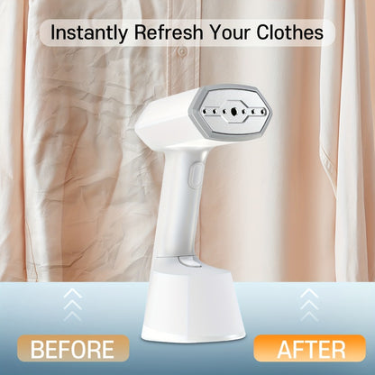 Handheld Garment Steamer for Clothes – Portable Travel Steamer, 15s Fast Heat-Up, 9.47oz Large Water Tank, Wrinkle Remover for Home Office Travel
