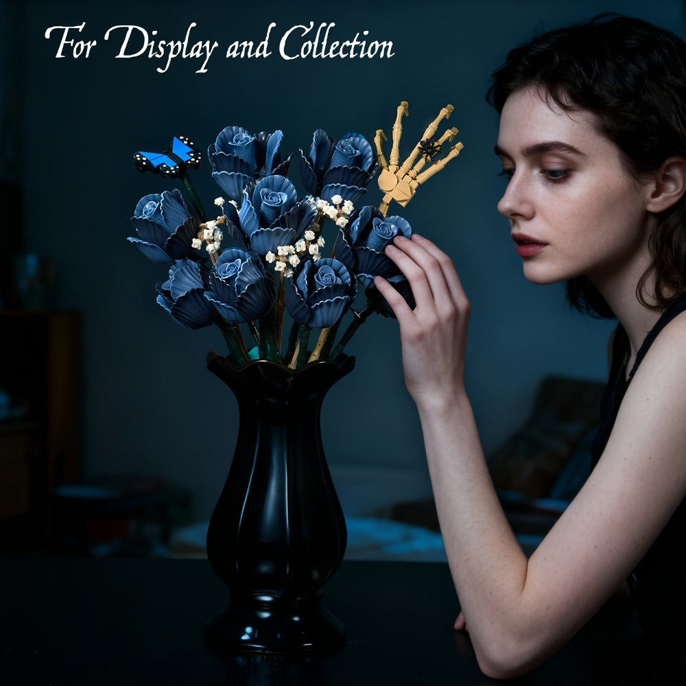 Gothic Skeleton Bouquet Gift Set – Zombie Corpse Bride Floral Arrangement, Dark Aesthetic Home Decor for Women & Teens, Valentine's Day, Mother's Day & Easter Gothic Gift