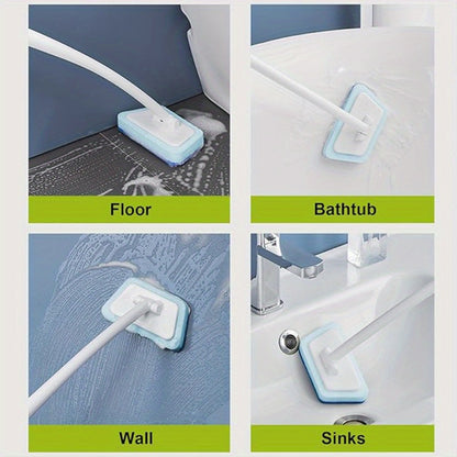 Shower Cleaning Brush Set with Replaceable Heads - Bathtub Scrubber, Wall Tile Brush, Floor Brush, Window Glass Cleaner, Detachable Long Handle Bathroom Cleaning Kit, 11pc or 16pc Options