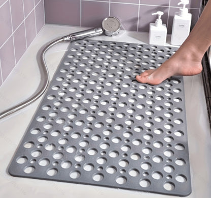 Non-Slip Bath Mat for Bathtub Shower with Suction Cups Extra Soft TPE Bathtub Mat Machine Washable Fast Draining Large 30x17 Inch Bathroom Mat for Tub