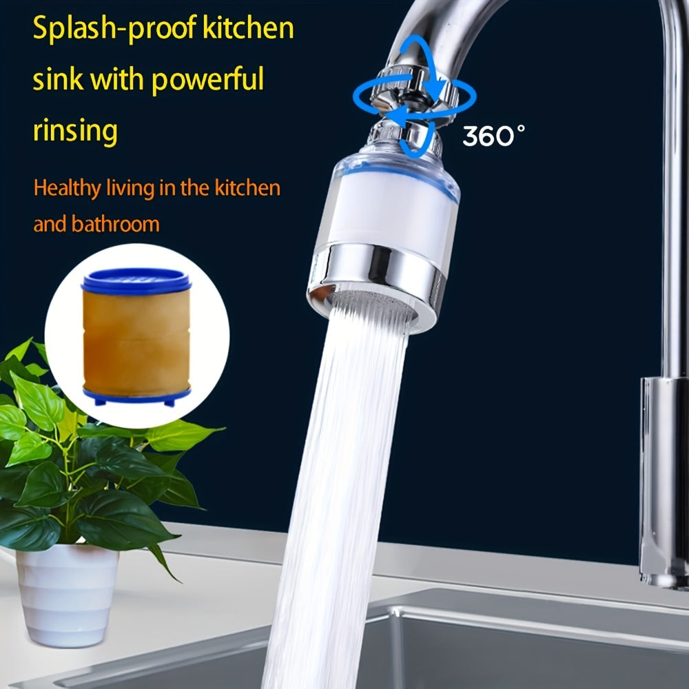 Faucet Aerator 360° Rotating Sink Filter – Universal Pressurized Spray Head for Kitchen & Bathroom, Adjustable Water Flow, Easy Install, Transparent Filter, Multi-Pack Options