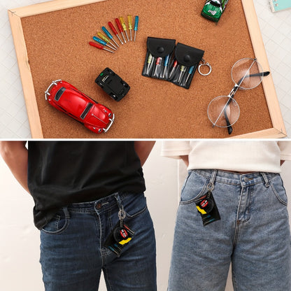 Mini Tape Measure & Screwdriver Keychain Tool Set 96 Pack – Bulk Party Favors for Men, Father's Day Gifts, DIY Emergency Keychain Tools, Compact Measuring Tape with Mini Screwdriver