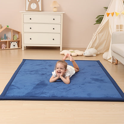 Memory Foam Area Rug Tatami Mat Non-Slip Coral Velvet Floor Mat for Living Room Bedroom Kids Playroom Yoga — Multiple Sizes & Colors
