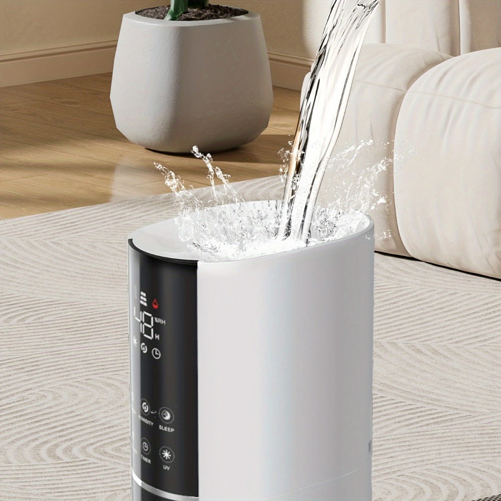 Cool Mist Humidifier 2.4 Gallon Top Fill with Smart Humidity Control Sleep Mode Soundwave Technology for Large Rooms Bedroom Office Plants 600ft²