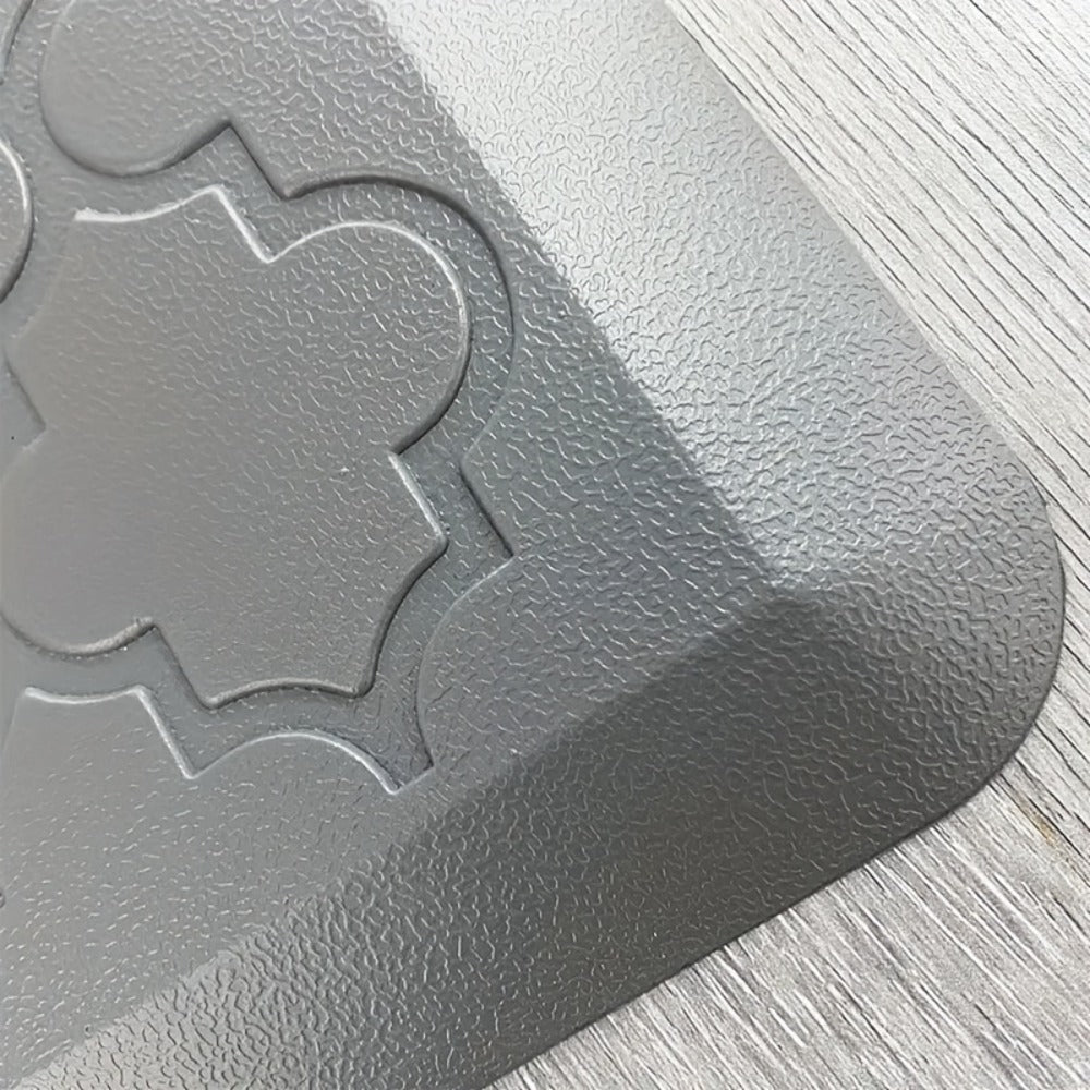 Anti-Fatigue Kitchen Floor Mat – Cushioned PVC Foam Non-Slip Ergonomic Standing Mat for Kitchen, Office, Sink & Laundry, 2 Sizes – Gray & Black