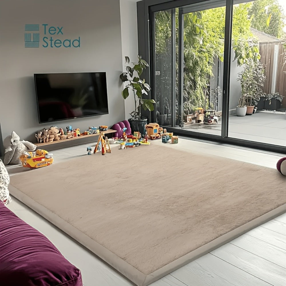 Memory Foam Area Rug Tatami Mat Non-Slip Coral Velvet Floor Mat for Living Room Bedroom Kids Playroom Yoga — Multiple Sizes & Colors