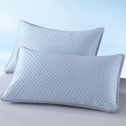 Cooling Pillow Cases 2-Pack 3D Ice Bean Texture – Soft Polyester Pillowcases for Summer | Machine Washable | Cool Sleep Bedroom Pillow Covers | 18.9" x 29.13" | No Insert