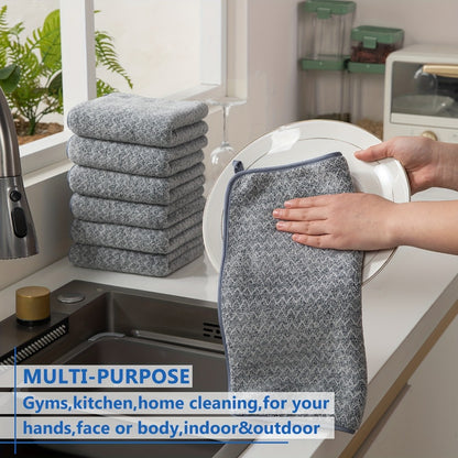 Bath Towel Set 20 Piece 100% Microfiber Absorbent Quick Dry Soft Extra Large Bath Sheets 8 Bath Towels 12 Washcloths Home Bathroom Spa Gift White Beige Gray Blue Green Purple