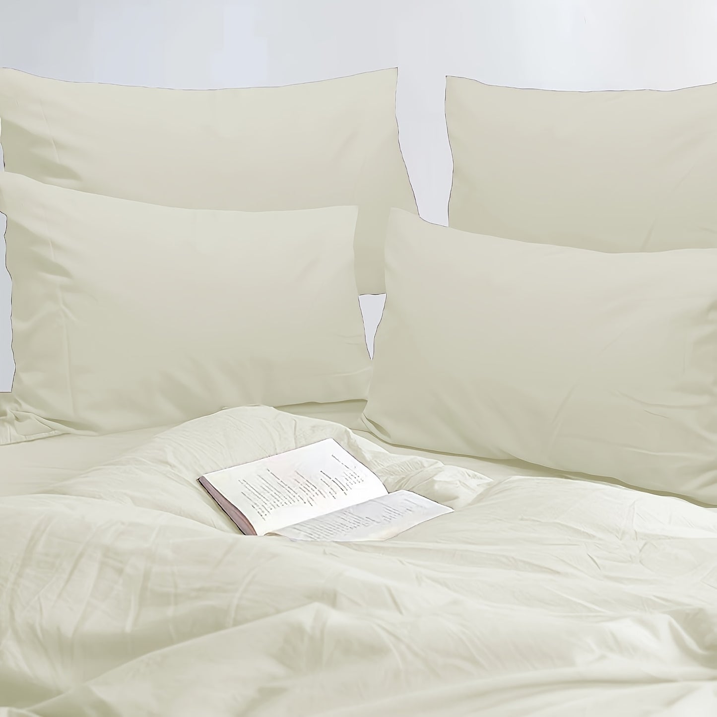 Microfiber Pillowcases Set of 4 – Soft Brushed 90GSM Wrinkle-Resistant Envelope Closure Pillow Covers, Queen & King Size, Multiple Colors, Breathable Polyester Pillow Cases for Bedroom Hotel