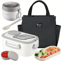White: Lunch Box + Milk Cup + Meal Bag