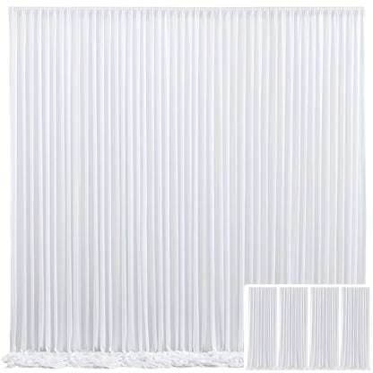 Blackout Backdrop Curtain 4 Pack 5x10 Ft - Heavyweight Nonwoven, Wrinkle-Resistant, Smooth Hanging for Wedding Birthday Baby Shower Party Photography Background Decoration