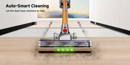 Cordless Vacuum Cleaner 58Kpa Strong Suction 6-in-1 Rechargeable Stick Vacuum with LED Electric Floor Brush Self-Standing Handheld Lightweight for Carpet Hard Floor Pet Hair Home Car