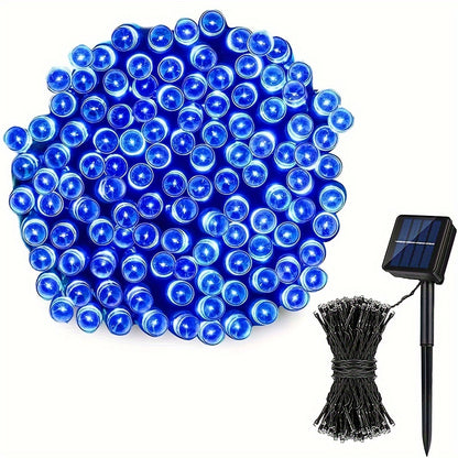Solar LED Fairy String Lights IP65 Waterproof – 40FT or 80FT with 8 Lighting Modes for Independence Day, Christmas, Wedding, Garden & Yard – White, Warm White, Multi Color, Purple, Orange & Blue