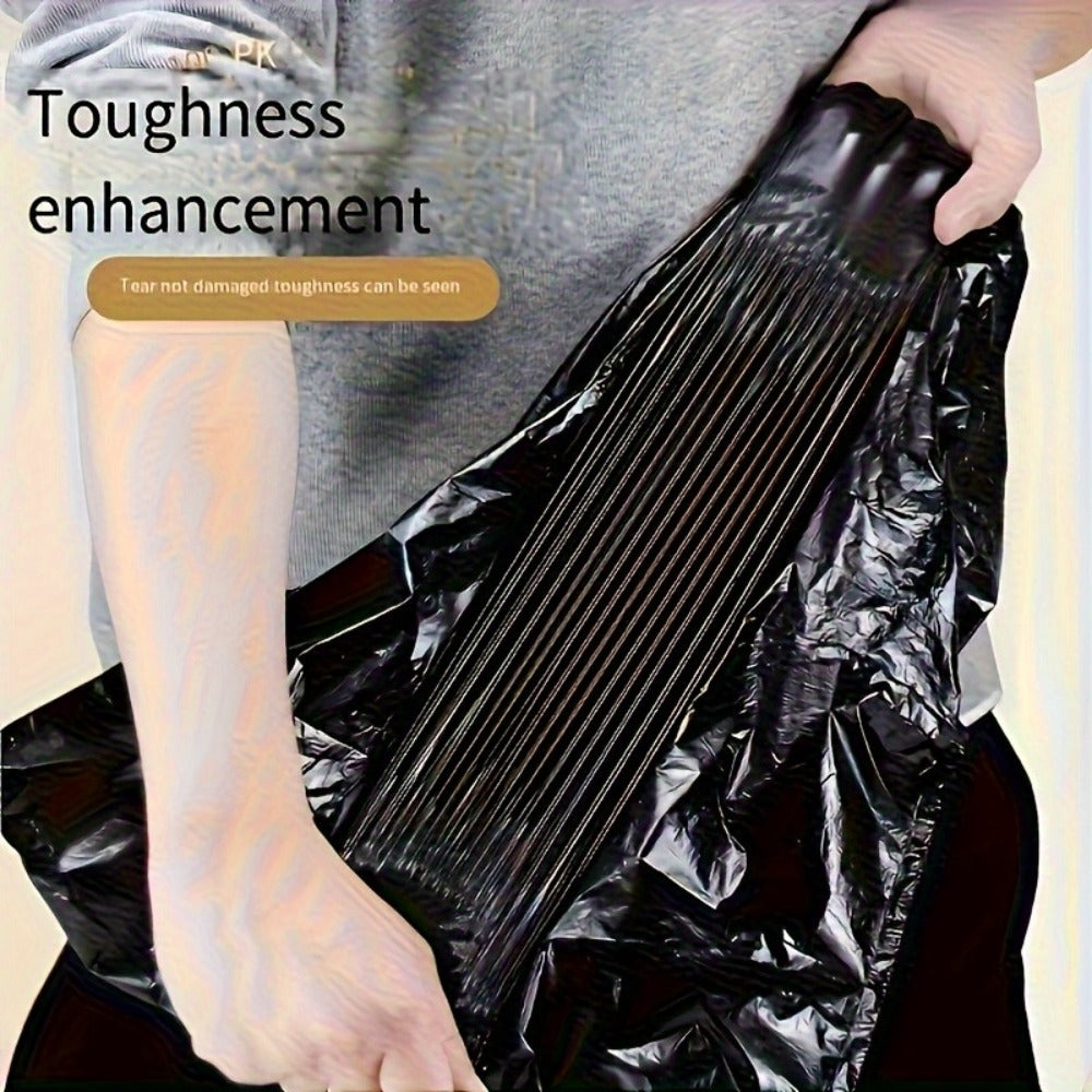 Drawstring Trash Bags 100 Count – 5 Rolls Black Heavy Duty Leak Proof Garbage Bags for Kitchen Bathroom Bedroom Outdoor