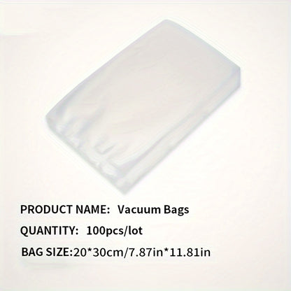 Micro Perforated Food Storage Bags 100 Pack - Breathable Ventilated Produce Bags for Fruits Vegetables Meat and Seafood, Refrigerator Fresh Keeping Bags for Longer Freshness, Available in 7 Sizes