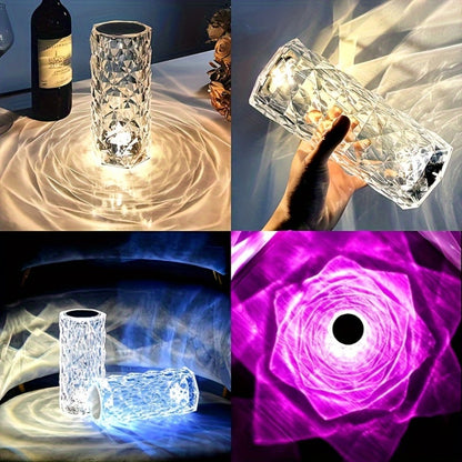 Rose LED Table Lamp 16 Color Changing, Touch Control & Remote, USB Powered Romantic Night Light for Bedroom, Valentine's Day Gift Mood Lamp