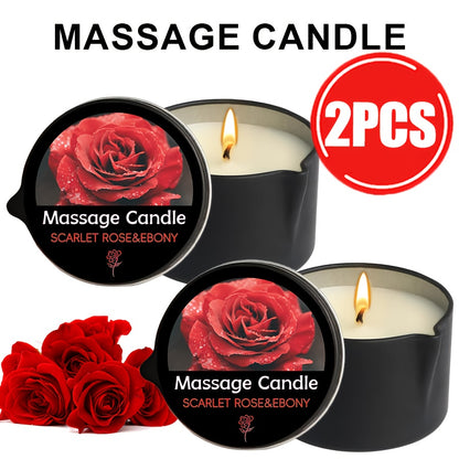 Luxury Soy Wax Candle 2-in-1 Massage Body Oil Essential Oil 20+ Scents 1pc 2pcs 6pcs Warm Moisturizing Lotion Spa Nail Salon Wedding Valentine Christmas Gift