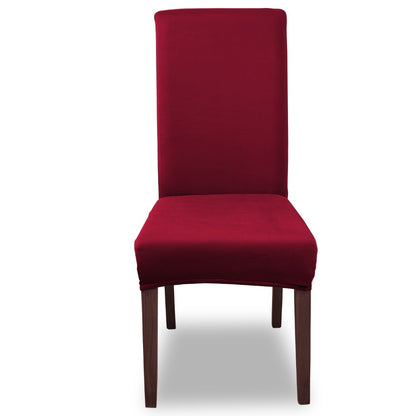 Silky Fiber Elastic Dining Chair Covers Set | Stretch Milk Fiber Slipcover, All-in-One Furniture Protector for Kitchen Wedding Office Hotel Living Room, 4pcs or 6pcs, 8 Colors