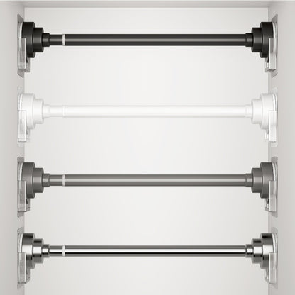 Tension Rod Stainless Steel No Drill - Adjustable Curtain Rod for Wardrobe Bathroom Bedroom, Clothes Drying Rod, Multiple Sizes & Colors
